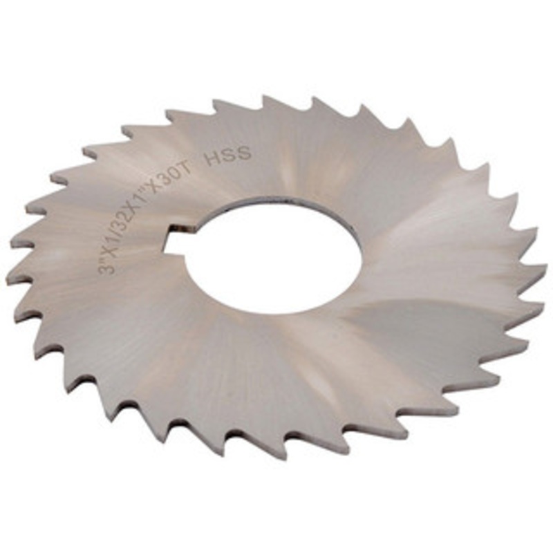 Precise 3 Dia. x 1/32 Face x 1 Hole H.S.S. Plain Slitting Saw Blade – 5071-4202