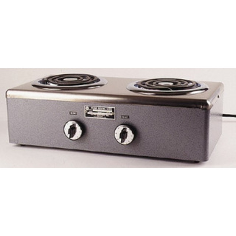 Waage Electric 20 Long x 10 Wide x 7 High, 115 Volt Hot Plate 2 Burner, 1600 Watt, 14 Amps DD8F1 – 31734601