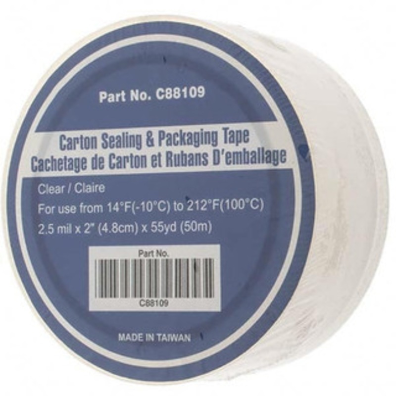 Value Collection 2 x 55 Yd Clear Sealing Tape Polypropylene Film Backing, 2.5 mil Thick C88109 – 45654944