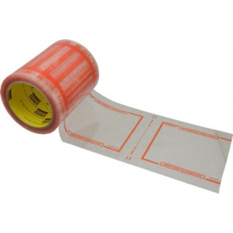 3M Pack of (1) 333 Piece Roll, 6 Long x 5 Wide Tape Document Enclosed, Clear with Orange Border 7000048603 – 65364481