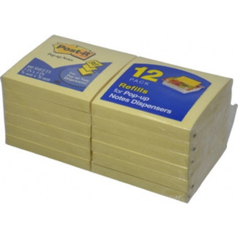 3M Pack of (12) 100 Sheet, 3 x 3, Note Pad/Writing Pad/Notebooks Yellow 7010303531 – 81385981