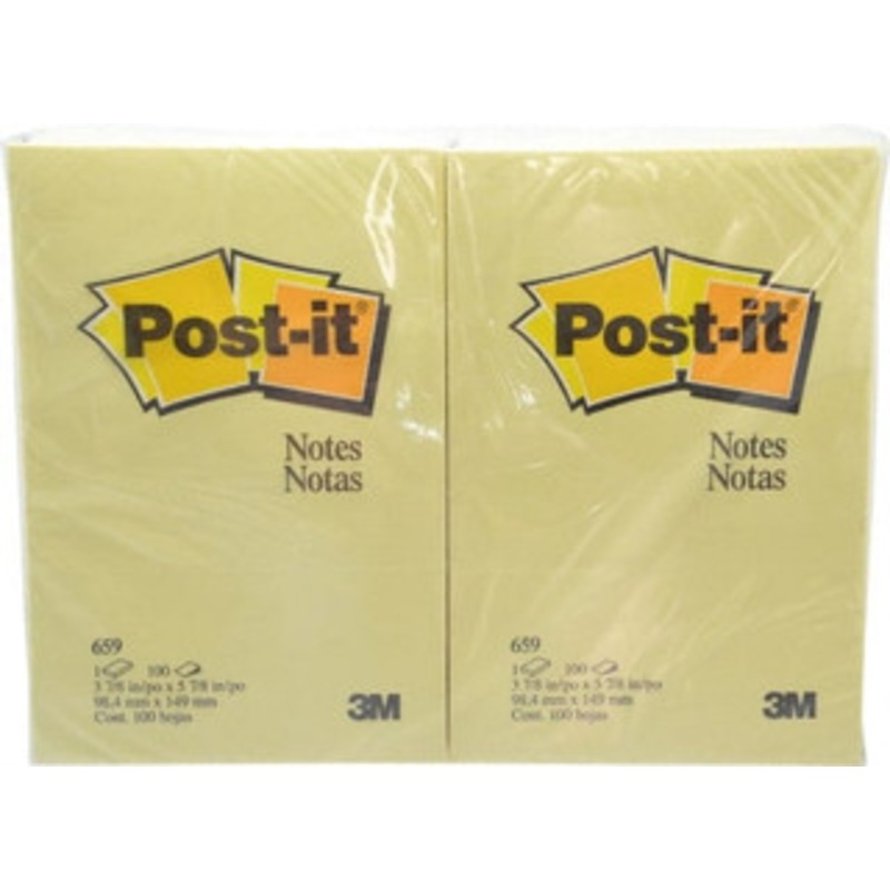 3M Pack of (12) 100 Sheet, 4 x 6, Note Pad/Writing Pad/Notebooks Yellow 7000050061 – 81385890