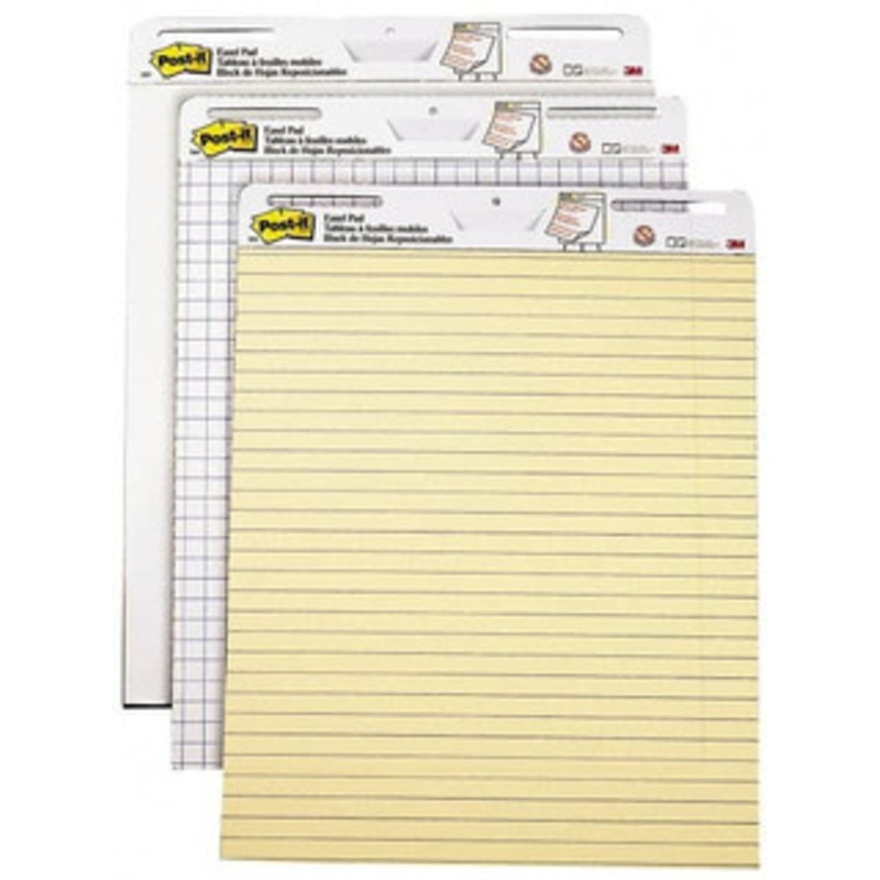3M Pack of (30), Yellow Faint Ruled, 25 x 30 Sheets, 30 per Pad, 2 per Carton, Easel Pads For Use with Easel Pad Holders 7100083122 – 70381793