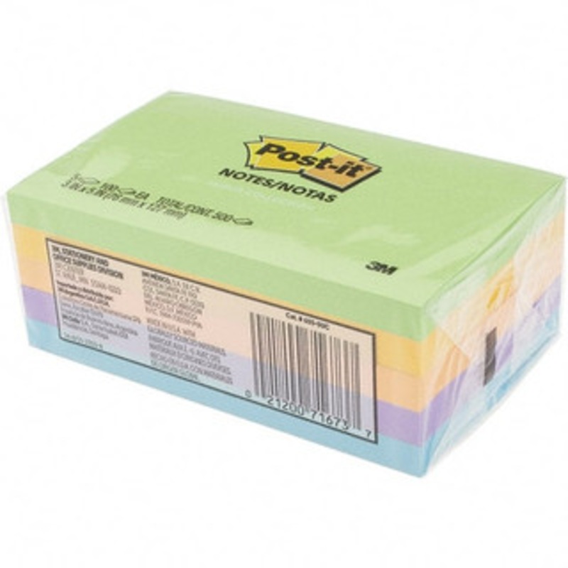 3M Pack of (5) 100 Sheet, 3 x 5, Note Pad/Writing Pad/Notebooks Ultra Colors 7100144043 – 81385908