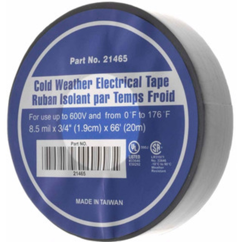 Value Collection 3/4 x 66 ft. x 0.01 mil Black Vinyl Electrical Tape 0 to 140F 21465 – 64697675
