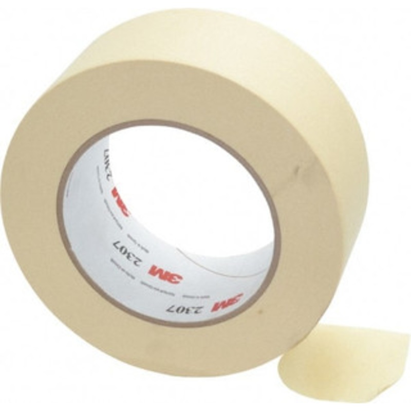 3M 2 Wide x 180 ft. Long x 5.2 mil Tan Paper Masking Tape Rubber Adhesive, 23 Lb/In Tensile Strength, Series 2307 7000123533 – 65364317