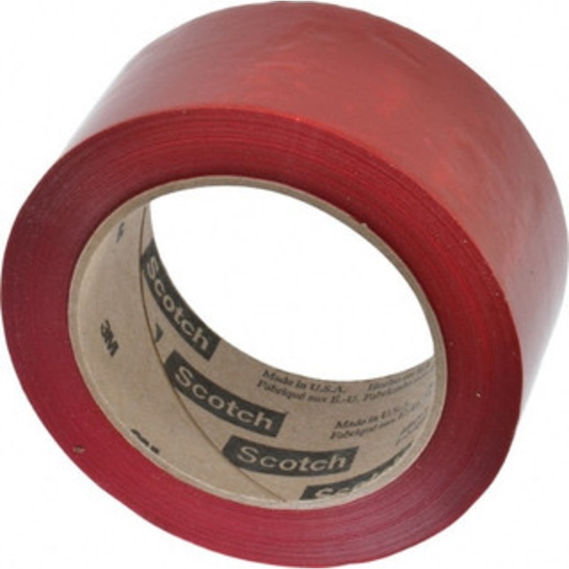 3M 2 x 110 Yd Red Rubber Adhesive Sealing Tape Polypropylene Film Backing, 1.9 mil Thick, 44 Lb Tensile Strength, Series 371 7000123425 – 65322844