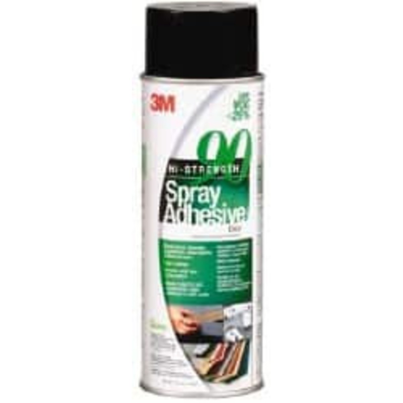 3M 24 oz Aerosol Clear Spray Adhesive High Tack, 200F Heat Resistance, 50 Sq Ft Coverage, High Strength Bond, 30 min Max Bonding Time, Flammable, Series High-Strength 90 7000121418 – 54137294