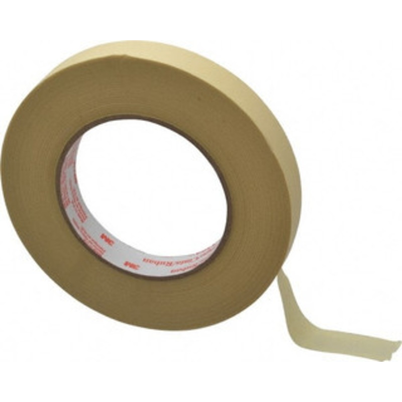 3M 3/4 Wide x 180 ft. Long x 7.2 mil Tan Paper Masking Tape Rubber Adhesive, 28 Lb/In Tensile Strength, Series 2380 7000088413 – 06270318