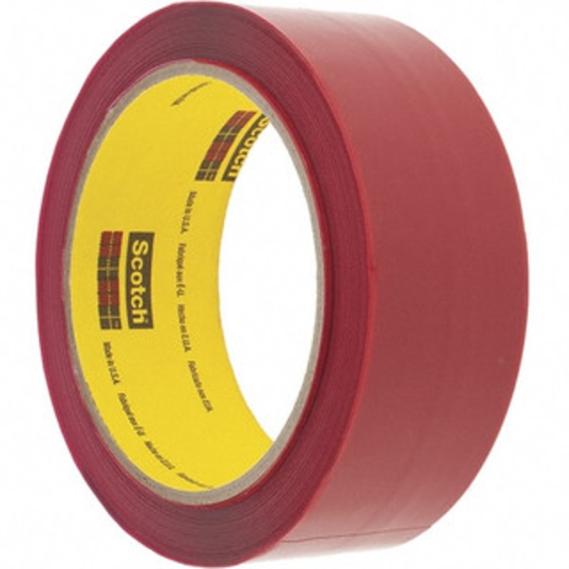 3M 36mm x 50m Red Rubber Adhesive Sealing Tape Polypropylene Film Backing, 2.5 mil Thick 7000123631 – 57251233