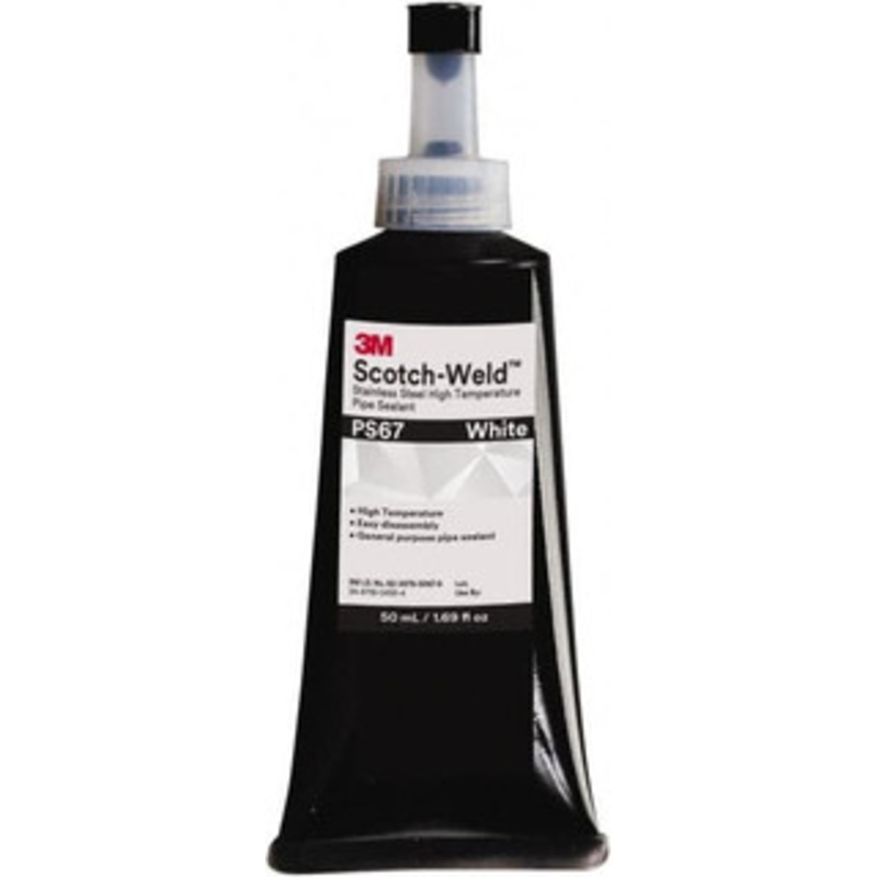 3M 50 mL Tube White Pipe Sealant Dimethacrylate, 400F Max Working Temp, For Seal Hydraulic & Pneumatic Pipes & Fittings 7100039216 – 32917742