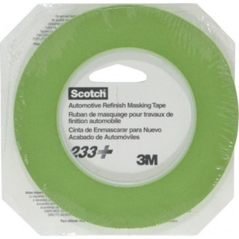 3M 1/4 Wide x 180 ft. Long x 6.7 mil Green Paper Masking Tape Rubber Adhesive, 25 Lb/In Tensile Strength, Series 401+/233+ 7000124906 – 06269567