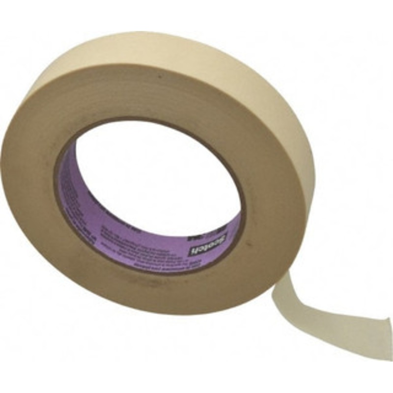 3M 1 Wide x 180 ft. Long x 5.5 mil Tan Paper Masking Tape Rubber Adhesive, 23 Lb/In Tensile Strength, Series 2040 7100009455 – 06886923