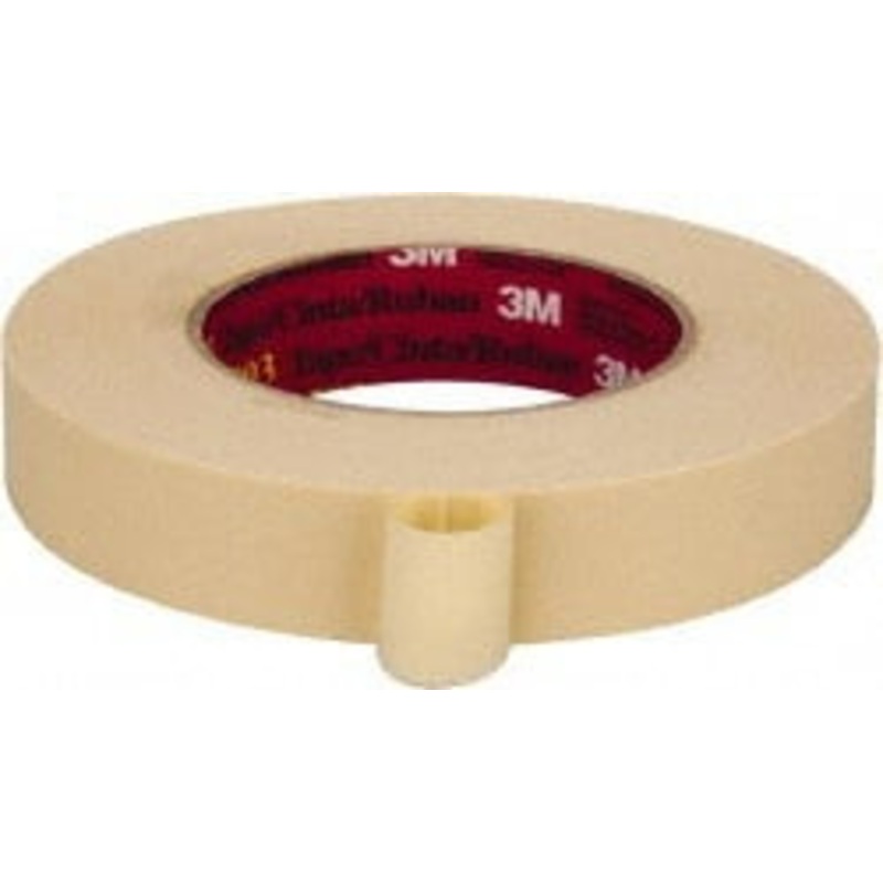3M 1 Wide x 180 ft. Long x 7.6 mil Tan Paper Masking Tape Rubber Adhesive, 28 Lb/In Tensile Strength, Series 2393 7000088308 – 06270375
