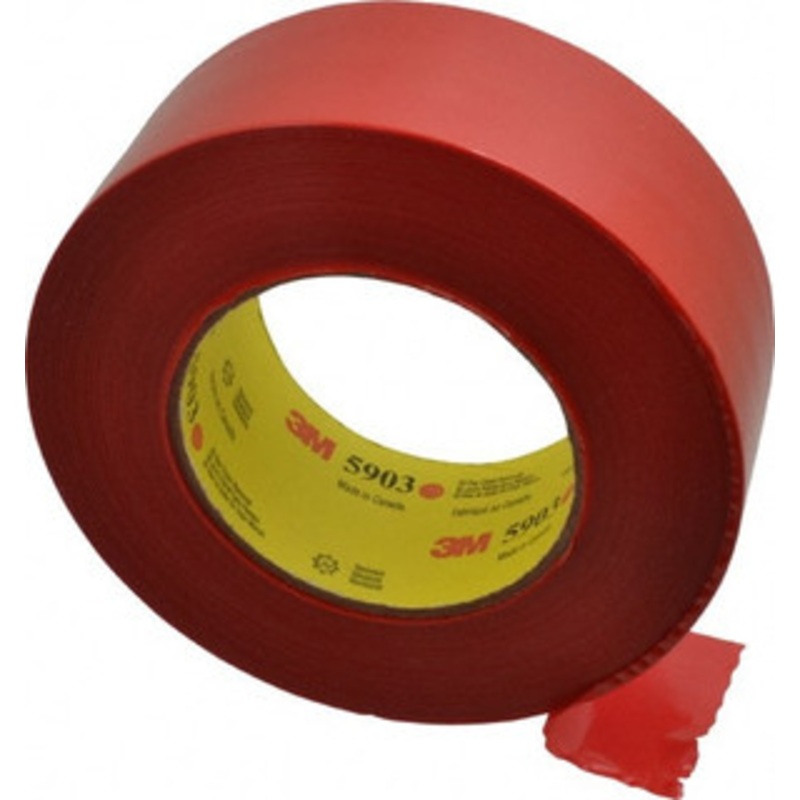 3M 2 Wide x 180 ft. Long x 7.5 mil Red Polyethylene Film Masking Tape Rubber Adhesive, 21 Lb/In Tensile Strength, Series 5903 7000049309 – 54136122