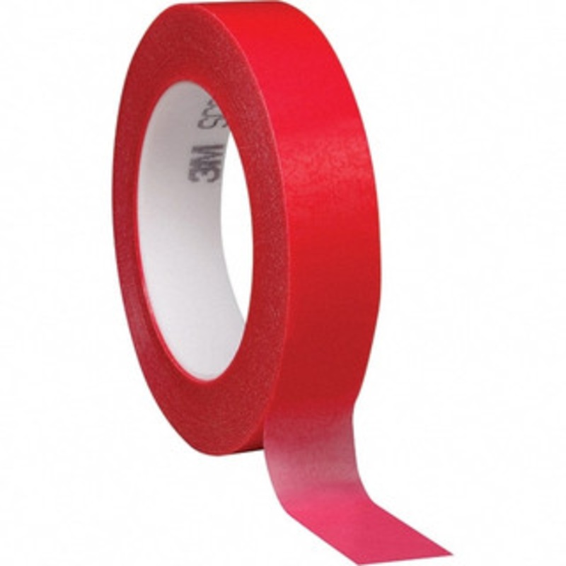 3M 2 Wide x 72 Yd Long x 4.2 mil Red Polyester Film Circuit Plating Tape Silicone Adhesive, Series 1280 7000048445 – 64514433