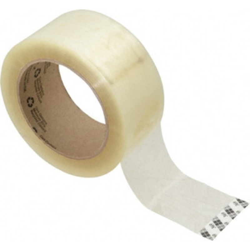 3M 2 x 110 Yd Clear Rubber Adhesive Packaging Tape Polypropylene Film Backing, 1.6 mil Thick, 38 Lb Tensile Strength, Series 369 7010333542 – 08423238