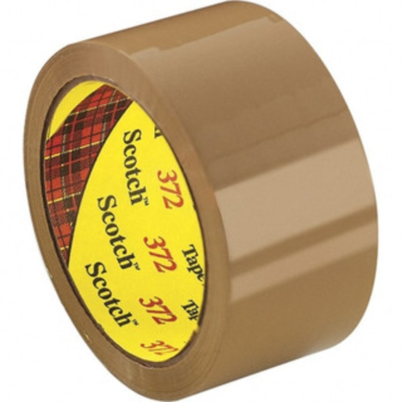 3M 2 x 55 Yd Natural (Color) Rubber Adhesive Sealing Tape Polypropylene Film Backing, 2.2 mil Thick, 52 Lb Tensile Strength, Series 372 7010373642 – 65363806