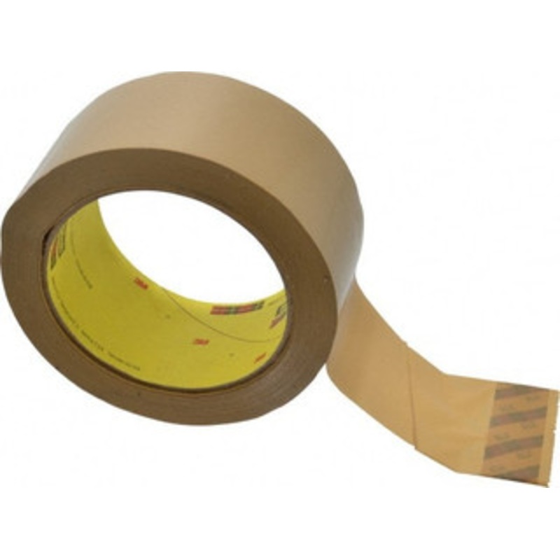 3M 2 x 55 Yd Natural (Color) Rubber Adhesive Sealing Tape Polypropylene Film Backing, 3.1 mil Thick, 70 Lb Tensile Strength, Series 375 7000048658 – 65363764