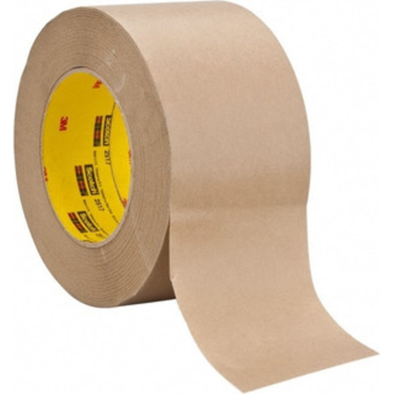 3M 3 Wide x 180 ft. Long x 6.5 mil Brown Paper Masking Tape Rubber Adhesive, 35 Lb/In Tensile Strength, Series 2517 7000088503 – 04582938