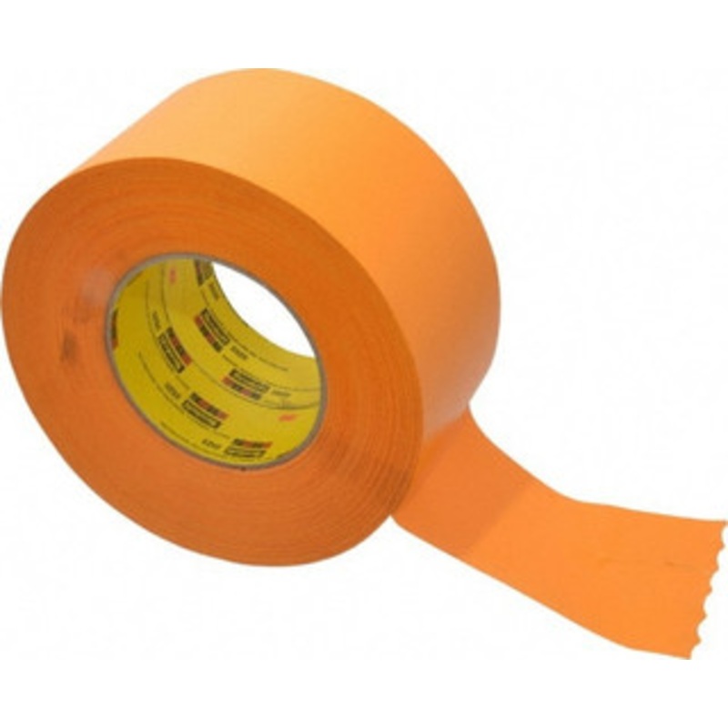3M 3 Wide x 180 ft. Long x 9.5 mil Orange Paper Masking Tape Rubber Adhesive, 49 Lb/In Tensile Strength, Series 2525 7000088509 – 04583001