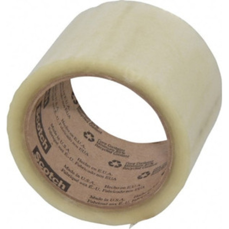 3M 3 x 55 Yd Clear Rubber Adhesive Sealing Tape Polypropylene Film Backing, 1.9 mil Thick, 44 Lb Tensile Strength, Series 371 7100026602 – 65322794
