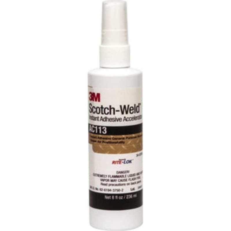 3M 8 oz Bottle Amber Instant Adhesive Series AC113, Bonds to Metal, Plastic & Rubber 7100079891 – 32918088
