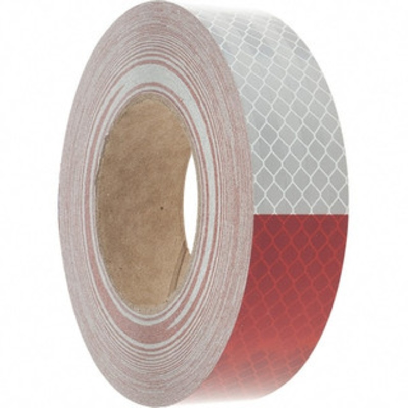 3M 1-1/2 Wide, Red/White Reflective OSHA Conspicuity Tape Stick-On 7100175825 – 31538861