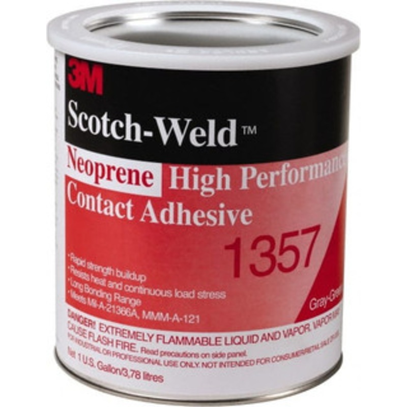 3M 1 Gal Can Light Yellow Contact Adhesive Series 1357, 30 min Working Time, Bonds to Polystyrene Foam Panels, Rubber, Vinyl Floor, Wall Lining & Flooring 7000046325 – 45846052
