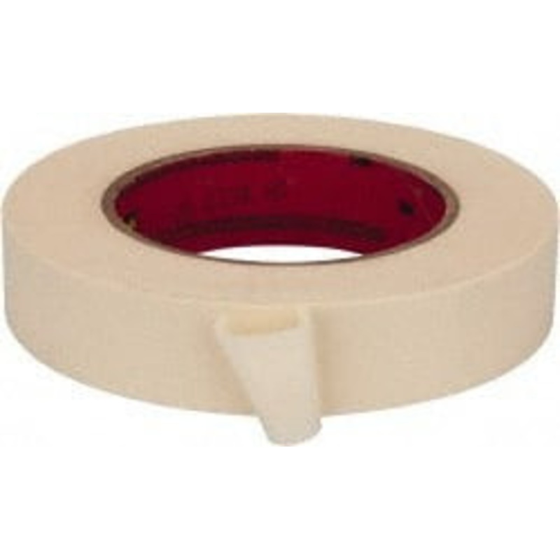 3M 1 Wide x 180 ft. Long x 6 mil Tan Paper Masking Tape Rubber Adhesive, 27 Lb/In Tensile Strength, Series 213 7000047437 – 06269385