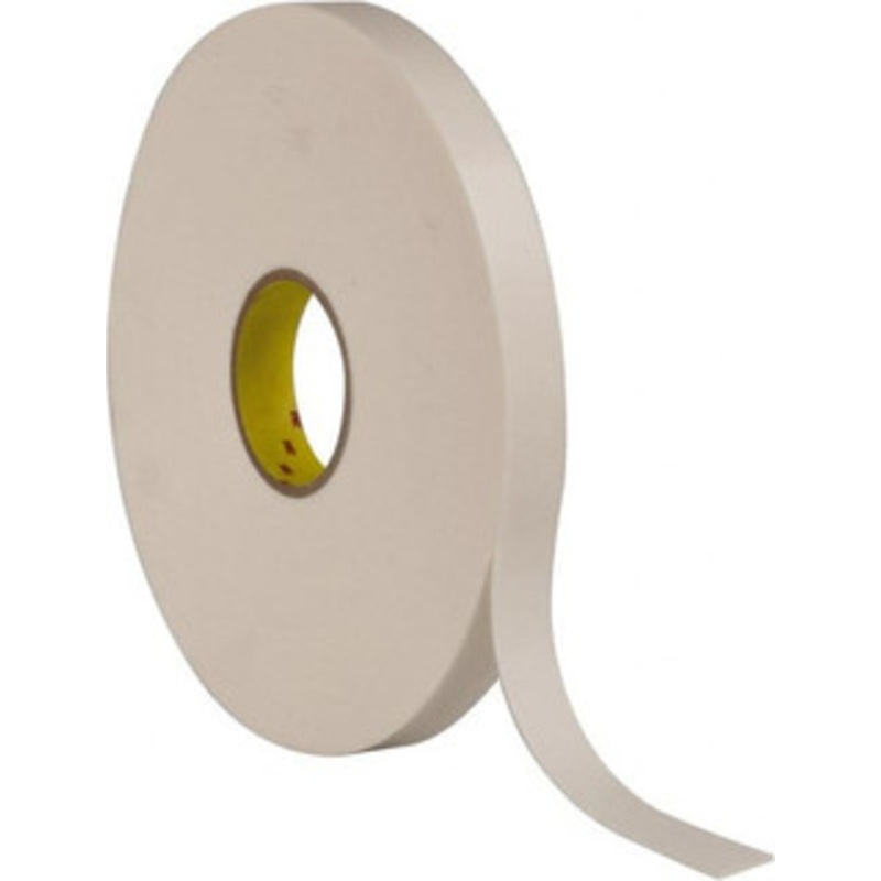 3M 1 x 36 Yd Rubber Adhesive Double Sided Tape 1/16 Thick, White, Polyethylene Foam Liner, Continuous Roll, Series 4466W 7000123600 – 00189001
