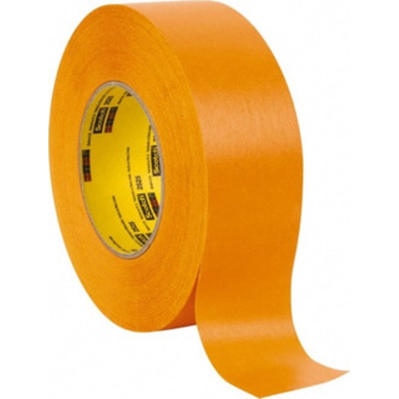 3M 2 Wide x 180 ft. Long x 9.5 mil Orange Paper Masking Tape Rubber Adhesive, 49 Lb/In Tensile Strength, Series 2525 7000088508 – 67830356