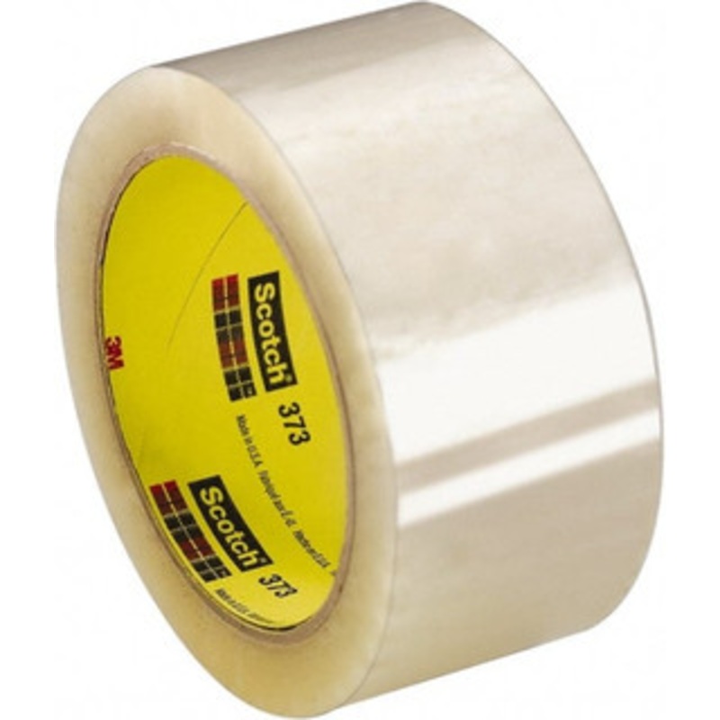 3M 2 x 110 Yd Clear Rubber Adhesive Sealing Tape Polypropylene Film Backing, 2.5 mil Thick, 60 Lb Tensile Strength, Series 373 7000123616 – 74811845