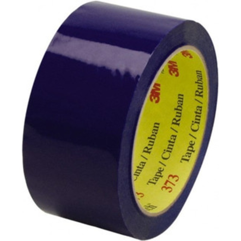 3M 2 x 55 Yd Blue Rubber Adhesive Sealing Tape Polypropylene Film Backing, 2.5 mil Thick, 60 Lb Tensile Strength, Series 373 7100024277 – 77630796