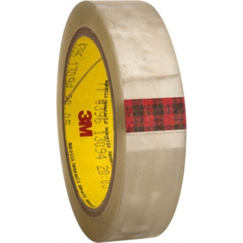 3M 36 Yd x 1 Clear Polyester Film Tape 4.1 mil, Rubber Adhesive, 43 Lb/In Tensile Strength, Series 396 7000048489 – 04582409