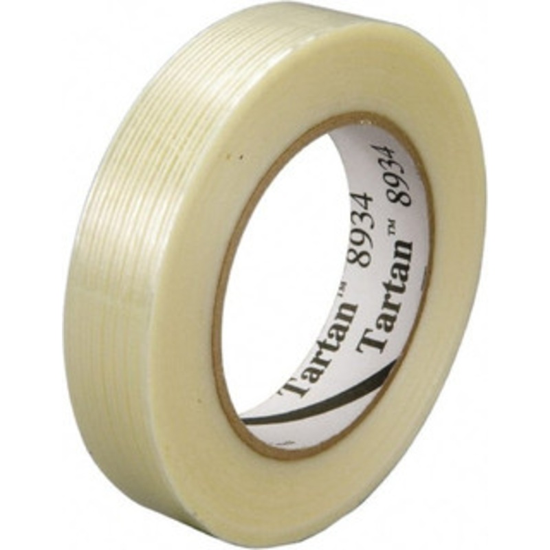 3M 36mm x 55m Clear Rubber Adhesive Filament Tape Polypropylene Film Backing, 4 mil Thick 7000126227 – 71223655