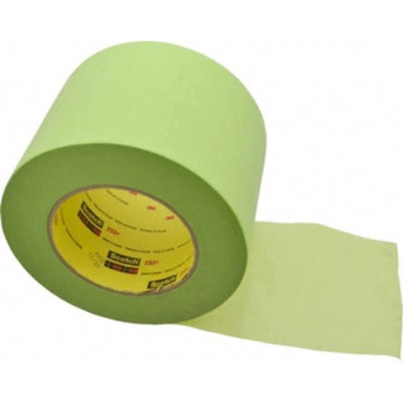 3M 4 Wide x 180 ft. Long x 6.7 mil Green Paper Masking Tape Rubber Adhesive, 25 Lb/In Tensile Strength, Series 401+/233+ 7000124900 – 06269633