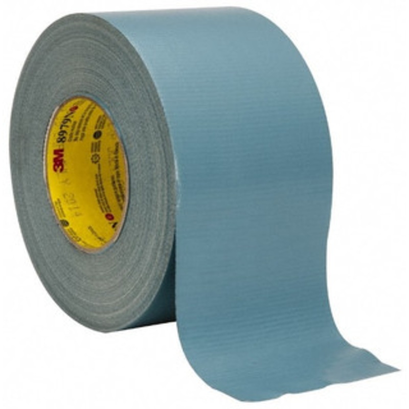 3M 55m x 4 x 12.1 mil Blue Polyethylene Film Duct Tape Rubber Adhesive, 36 Lb Tensile Strength, 200F Max, Series 8979N 7100139300 – 04583225