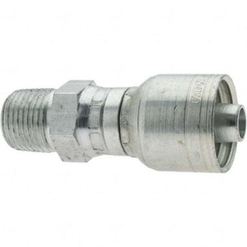 Value Collection 1/2-14 NPT Steel Hydraulic Hose Adapter -8 Hose Size, 1/2 Hose Diam, Series TTC BD-14727 – 53573390
