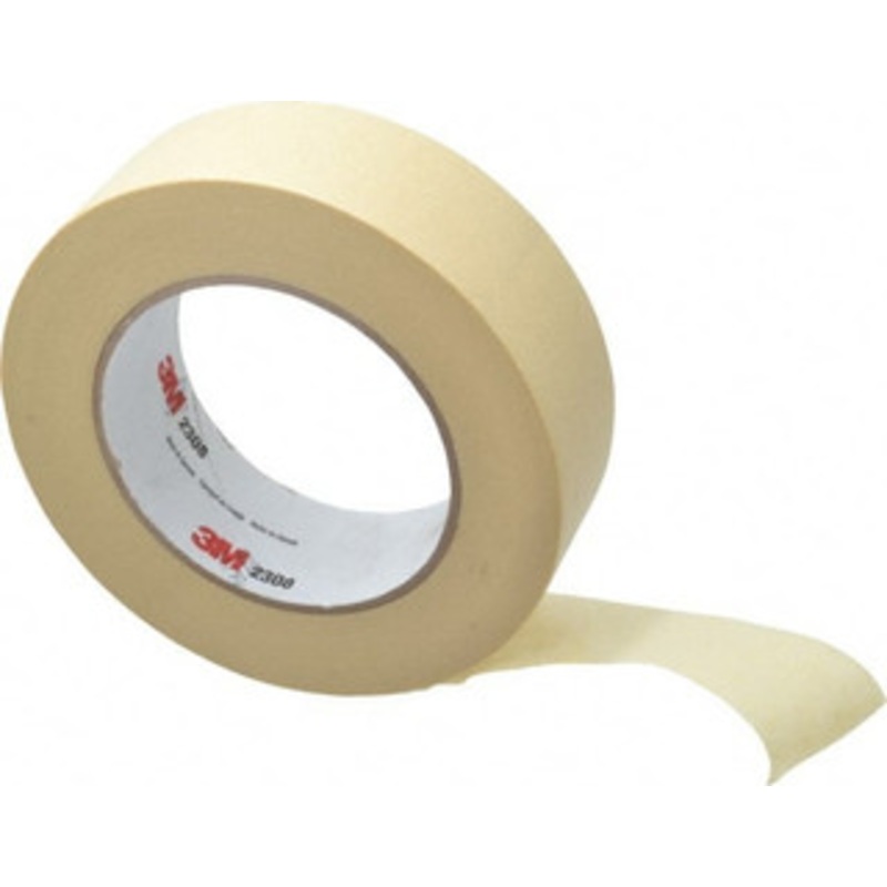 3M 1-1/2 Wide x 180 ft. Long x 5.3 mil Tan Paper Masking Tape Rubber Adhesive, 22 Lb/In Tensile Strength, Series 2308 7000119726 – 65364358