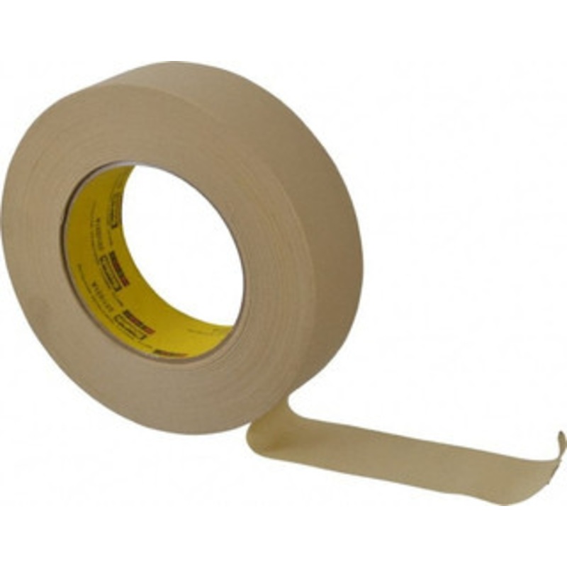 3M 1-1/2 Wide x 180 ft. Long x 7.6 mil Tan Paper Masking Tape Rubber Adhesive, 28 Lb/In Tensile Strength, Series 231 7000088515 – 06886956