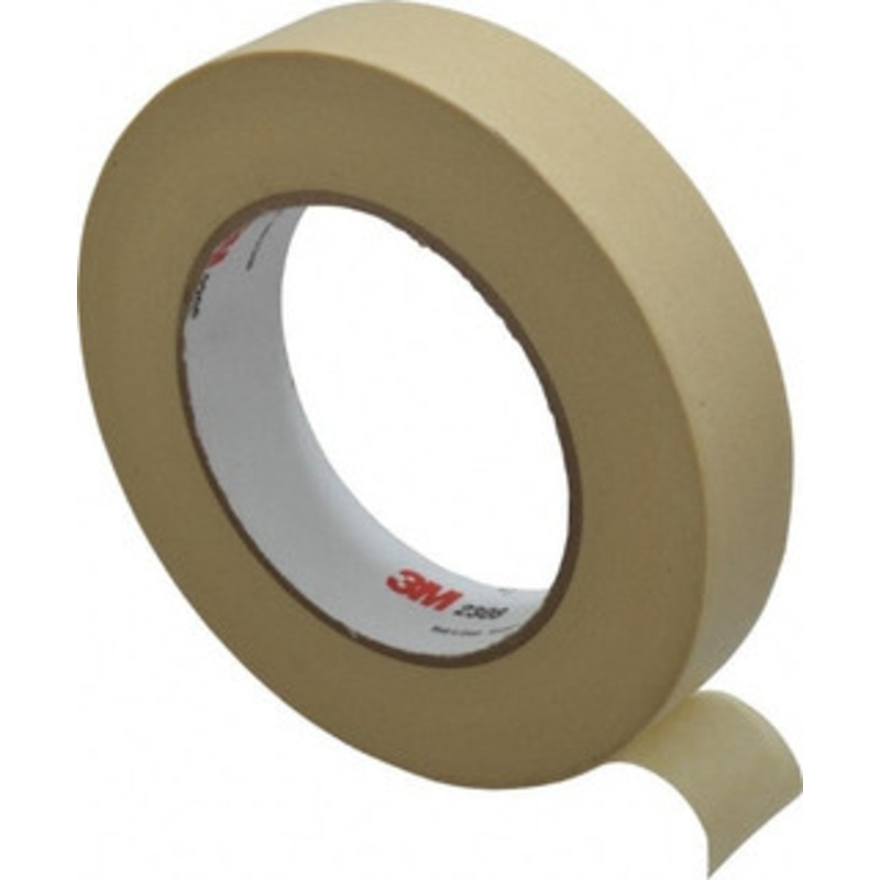 3M 1 Wide x 180 ft. Long x 5.3 mil Tan Paper Masking Tape Rubber Adhesive, 22 Lb/In Tensile Strength, Series 2308 7000123879 – 65364341