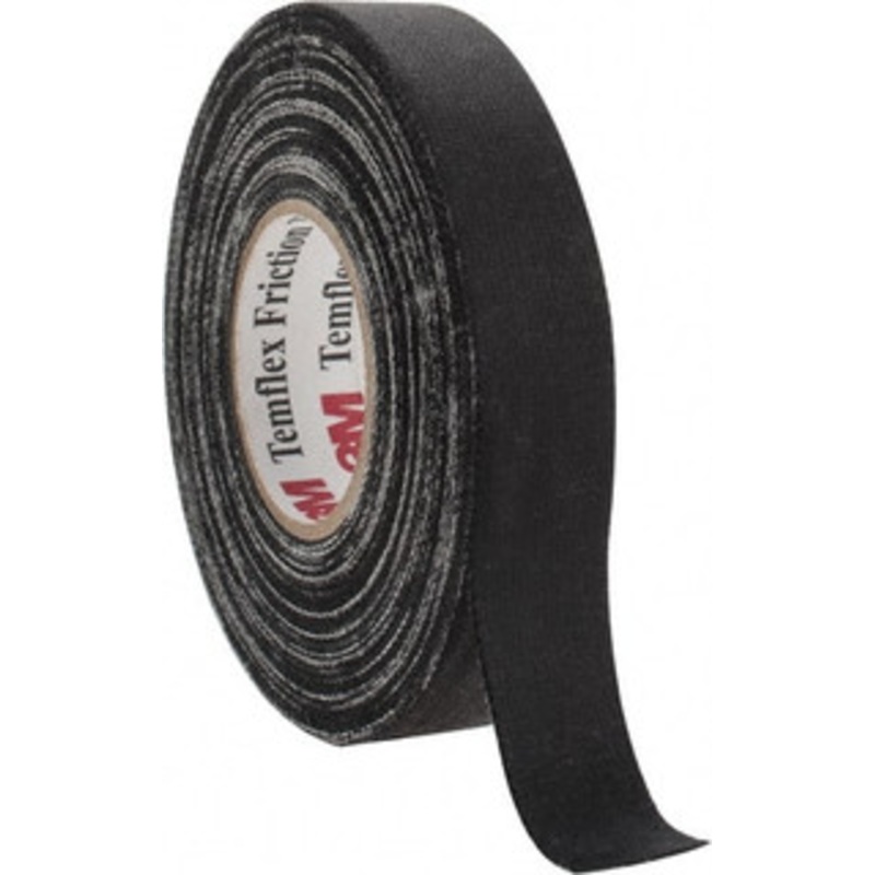 3M 3/4 x 60 ft. x 13 mil Black Cotton Cloth Electrical Tape Rubber Adhesive, Series 1755 7000058870 – 54041082