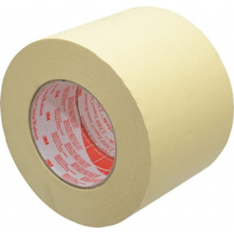 3M 4 Wide x 180 ft. Long x 7.2 mil Tan Paper Masking Tape Rubber Adhesive, 28 Lb/In Tensile Strength, Series 2380 7000088418 – 06270367