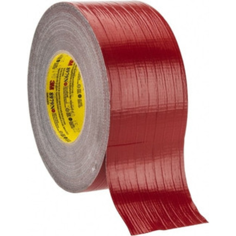 3M 55m x 3 x 12.1 mil Red Polyethylene Film Duct Tape Rubber Adhesive, 36 Lb Tensile Strength, 200F Max, Series 8979N 7010334653 – 53338240