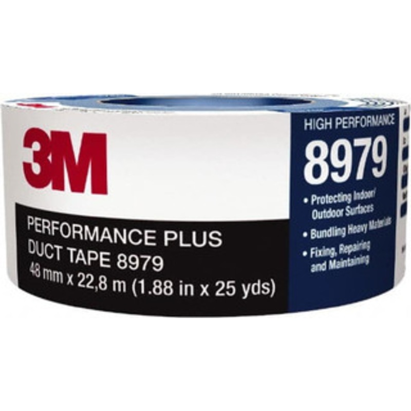 3M 60 Yd x 24mm x 12.1 mil Blue Duct Tape Rubber Adhesive 7000124257 – 74158445