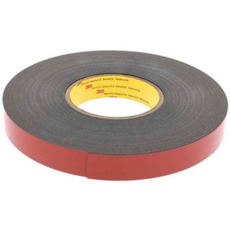 3M 7/8 x 20 Yd Acrylic Adhesive Double Sided Tape 47 mil Thick, Black, Acrylic Foam Liner, Continuous Roll BD-KP81127 – 53604161
