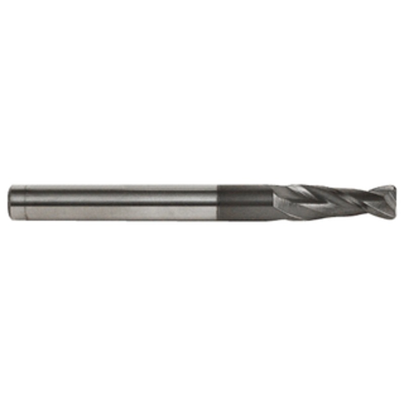 Rushmore USA 2 Flute ALTiN Coated Solid Carbide .030-.032 Corner Radius Single End Mill, 3/16 Size & Shank Diameter, 5/8 Flute Length, 2 Overall Length