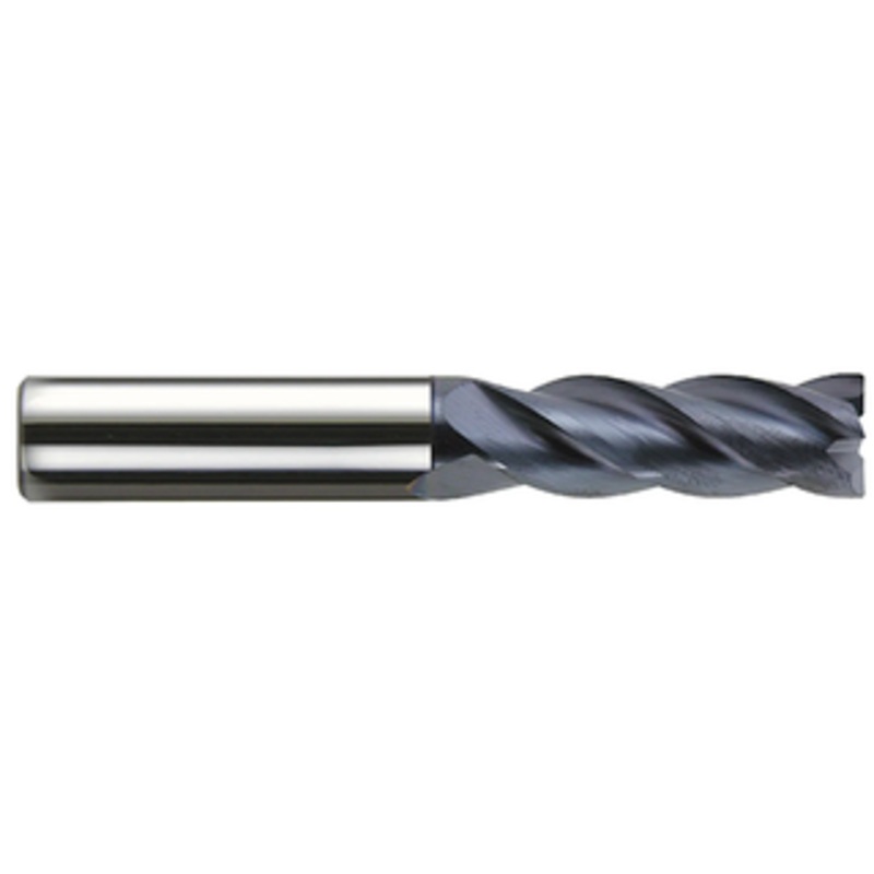 Rushmore USA 4 Flute Variable Helix Solid Carbide nACo Coated Single End Mill, 5/8 Size & Shank Diameter, 3/4 Length of Cut, .035 Radius, 3 Overall Length