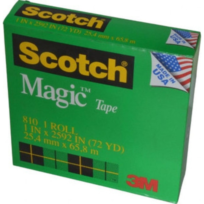 3M 1 x 72 Yd Clear Acrylic Adhesive Packaging Tape Acetate Backing, 2.5 mil Thick, 15 Lb Tensile Strength, Series 810 7000050042 – 65364101